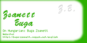 zsanett buga business card